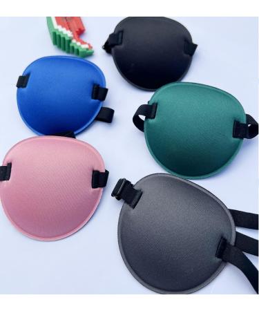5PCS Eye Patch Adjustable Eye Patches Medical Eye Patch Amblyopia Lazy Eye Patches for Left or Right Eyes (Black Grey Blue Green Pink) - Buy Online on GoSupps.com