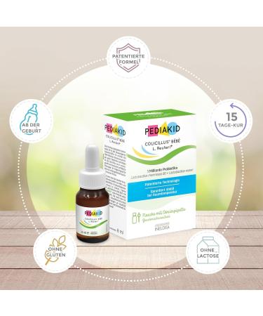 Pediakid Colicillus B b L. Reuteri - Probiotic Dietary Supplement for Infants | 8ml Bottle with Dosing Pipette - Alleviate Colic & Abdominal Pain - Buy Online on GoSupps.com