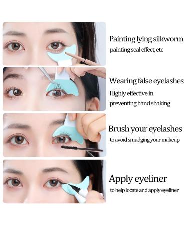2 Pcs Red Eyeliner Stencils - Thin, Reusable Silicone for Precise Eyeliner Application and Mascara Guard - U-Red - Buy Online on GoSupps.com