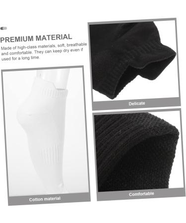 minkissy 4 Pairs Combed Cotton Socks Running Socks All Season Stocking Low-cut Liner Socks Low-cut Liners Socks Unisex Stockings Unisex Socks Breathable Sports Stockings Summer Socks White black 21x5x0.3cm - Buy Online on GoSupps.com