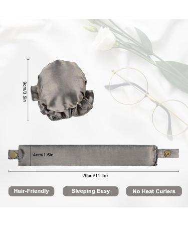 Heatless Curls Band - Overnight Satin Curlers Set of 4 | No Heat Hair Rollers for Effortless Waves (Silver Gray) - Buy Online on GoSupps.com