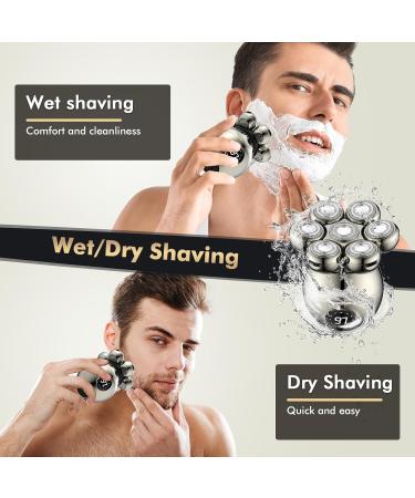 ETENTOUS Head Shaver for Bald Men - 2024 Upgraded 6-in-1 Electric Razor | IPX7 Waterproof, Wet/Dry, Type-C Charge | 90 Mins Longer Usage - Buy Online on GoSupps.com