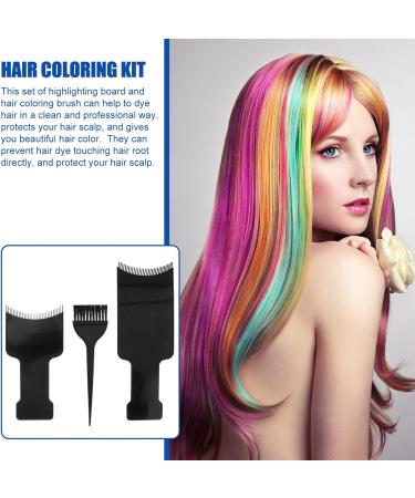 KALLORY Hair Coloring Paddle 3 Pc Highlighting Board Set - Black | Dyeing Brush Kit for Precision Hair Color Application - Buy Online on GoSupps.com