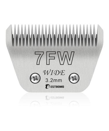 7fW Width removable blades for the grooming of pets compatible with the Heiniger/Moser Max45/Andis/Easter A5 cutting length 1/8 inch (3.2 mm) 7fW 3.2mm