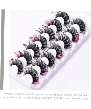 minkissy 7 Pairs False Eyelashes Fluffy Eyelashes Colored Eyelashes Fake Lashes Women Lashes with Color Lash Extension Fake Eyelash Individual Lashes Dense Extend Artificial Fiber - Buy Online on GoSupps.com
