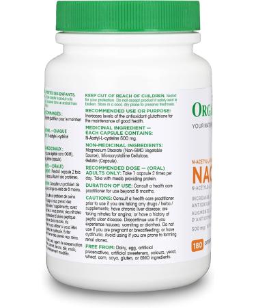 Organika NAC (N-Acetyl-L-Cysteine) 90 Capsules - Boost Immunity and Detoxify Naturally - Buy Online on GoSupps.com