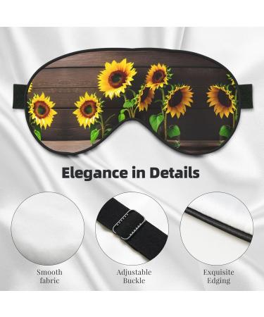 Three Sunflowers Wooden Sleep Mask | Adjustable Breathable & Fashionable Eye Mask for Comfortable Sleep | International Shipping Available - Buy Online on GoSupps.com