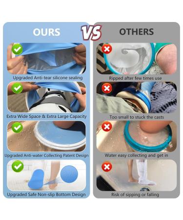YUNCHI Waterproof Full Leg Cast Cover for Shower Extra Wide Adults for Knee Brace Large Plaster Dressings After Operation Boots Non Slip Durable Reusable Protectors 2023 Upgraded (XL Full Leg) XL-Extra Wide Full Leg - Buy Online on GoSupps.com