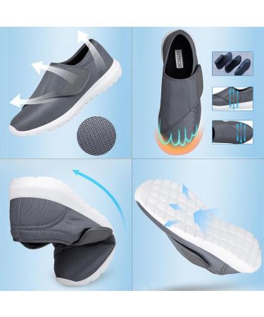 Edema Shoes for Swollen Feet - Comfortable Orthopedic Diabetic Walking Shoes for Men | Adjustable Closure & Breathable | Size 10 Blue - Buy Online on GoSupps.com
