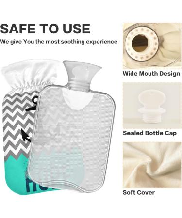 Naanle Nautical Anchor Hot Water Bottle 2L | Transparent Large Hot Bottle for Bed & Feet | Pain Relief Heat & Cold Therapy - Buy Online on GoSupps.com