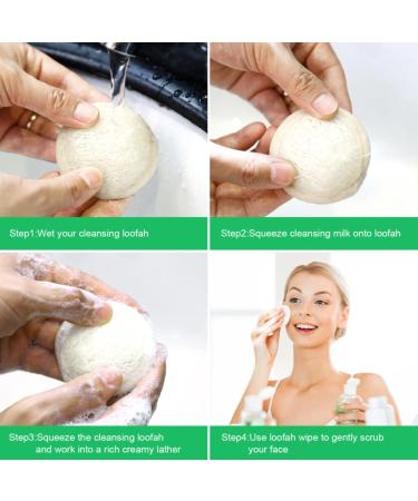 Exfoliating Loofah Sponge Pad - 36 Pieces, Natural Bath and Shower Scrubber for Face and Body - Handheld Manual Cleanser and Massager for Men and Women - Buy Online on GoSupps.com