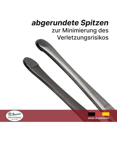 HK Manicure by Hans Kniebes - 9 cm Diabetic & Rounded Eyebrow Tweezers | Premium Stainless Steel from Solingen - International Shipping Available - Buy Online on GoSupps.com