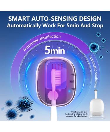 UV Toothbrush Covers with Holder & Sanitizer - Rechargeable Portable Toothbrush Cleaner Case (White) for International Shipping - Buy Online on GoSupps.com