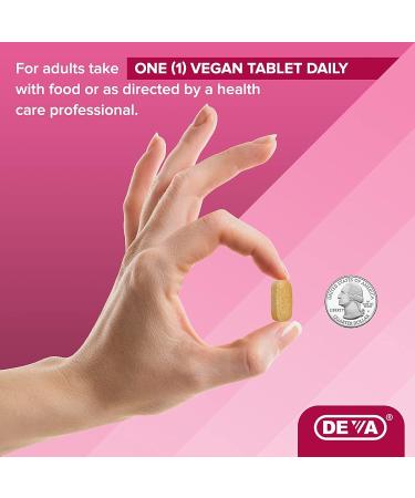 DEVA Vegan Hair, Nails & Skin Supplement - 90 Tablets | 500 mcg Biotin - Buy Online on GoSupps.com