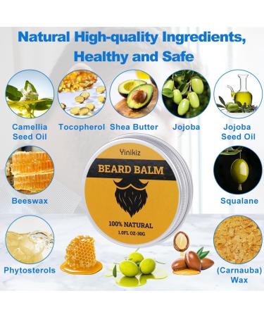 LOPHE Beard Balm for Men Natural Beard Care Blends Organic Beard Oil Leave-In Beard Wax Conditioner Facial Hair Moisturiser for Softening Hair Eliminating Beard Dandruff Healthy Beard Growth(30g) - Buy Online on GoSupps.com