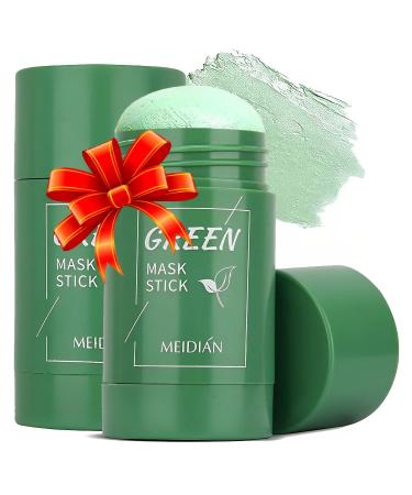 (2 Bottles) Green Tea Mask Stick  Green Tea Deep Cleanse Mask Stick  Green Mask Stick Blackhead Remover for Face Moisturizing  Oil Control  Skin Brightening  Removes Blackheads for All Skin Types Men and Women