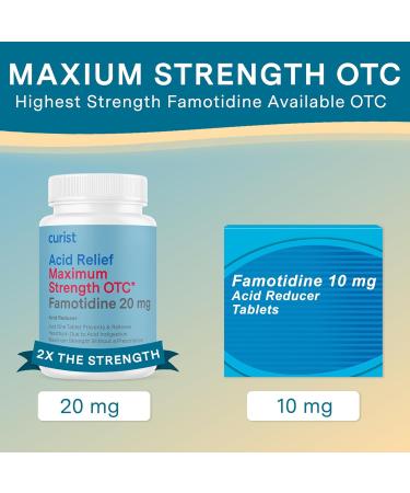 Curist Famotidine 20mg Bulk Pack - 300 Count OTC Acid Reflux & Heartburn Relief Tablets | Maximum Strength Stomach Acid Reducer - Buy Online on GoSupps.com