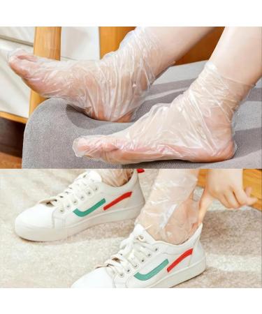 Lot de 100 chaussettes jetables en plastique pour p dicure et cire de paraffine - Pour le bain des pieds - Transparent - Buy Online on GoSupps.com