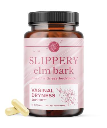 Vaginal Moisture & Vaginal Dryness Support | Slippery Elm Bark & Sea Buckthorn | Vaginal Health Supplement for Female Comfort with Slippery Elm Capsules | Vaginal Moisturizers | Non-GMO | 60 Capsules
