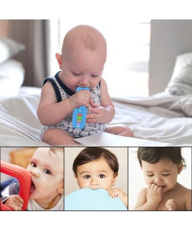 2 Pack Remote Control Shape Teething Toys - Soft Silicone Chew Toy for Babies - Sensory Teether - Buy Online on GoSupps.com