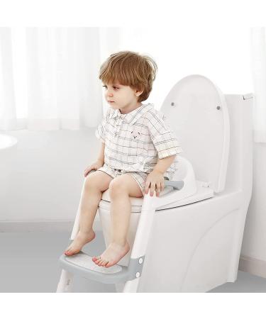 Kylinton Potty Training Seat with Step Stool Ladder - 2 in 1 Foldable Toddler Potty Seat for Boys and Girls - Splash Guard, Anti-Slip Pad - Grey - Buy Online on GoSupps.com