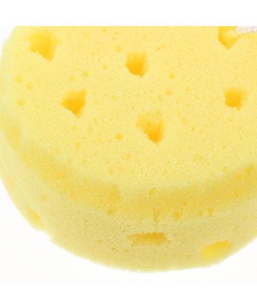 FOMIYES Bath Sponge Mesh Pouf Shower Ball Exfoliating Body Brush Scrubber - Yellow (4pcs) - Buy Online on GoSupps.com