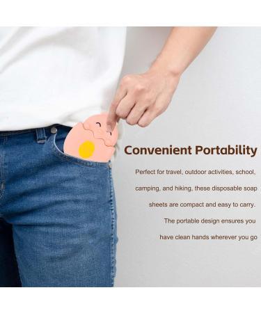 TECHPLUS Disposable Soap Paper Sheets - Cute Egg Shaped Travel Soap for Hand Washing Scented Bath Slice Portable for Camping Hiking School (6 Boxes 50 Sheets Each) - Buy Online on GoSupps.com