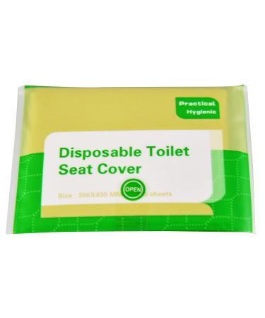 HOME-X Disposable Toilet Seat Covers Sanitary Accessories in a Travel-Friendly Portable Pouch for Adults and Kids Made of Virgin Pulp Pack of 10 Each: 16 L x 14 W