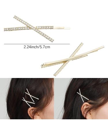 9-Piece X-Shaped Crystal Hair Pins | Rhinestone Bobby Pins | Sparkly Hair Decorations for Women and Girls - Buy Online on GoSupps.com