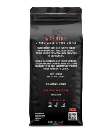 Lucifers Roast 500g Coffee from Italy - Strong Dark Roast 100% Robusta - Low Acid - Perfect for French Press & Filter Coffee - Buy Online on GoSupps.com