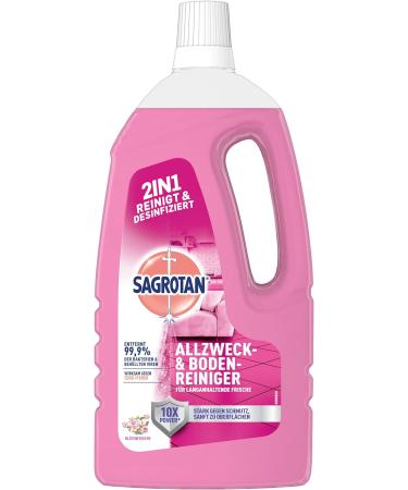 Sagrotan All-Purpose Cleaner 2in1 - Flower Freshness Disinfectant - 5 Pack (5 x 1.5L) | Reliable Surface Cleaning - Buy Online on GoSupps.com