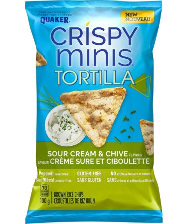 Crispy Minis Tortilla Sour Cream & Chive Flavour Brown Rice Chips Multi-Pack 100 g (Pack of 12) Sour Cream & Chive 8.33 g (Pack of 12) - Buy Online on GoSupps.com