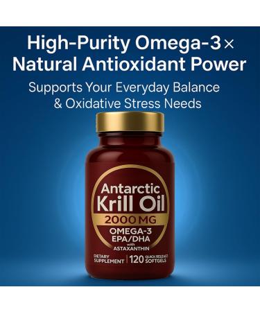 Krill Oil 2000 mg New Supports Daily Dietary Needs for Antioxidants1201Pcs - Buy Online on GoSupps.com