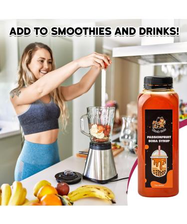 Syrup for Bubble Tea | 12 Ounces (354 ML) | Brown Sugar Boba Flavored Syrup for Tapioca Pearls and Desserts (Passionfruit) - Buy Online on GoSupps.com