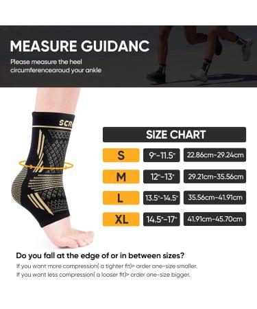 Buy Copper Ankle Support Brace - 2 Pack Compression Bandage for Plantar Fasciitis Achilles Tendon Pain Relief - Black | International Shipping Available - Buy Online on GoSupps.com