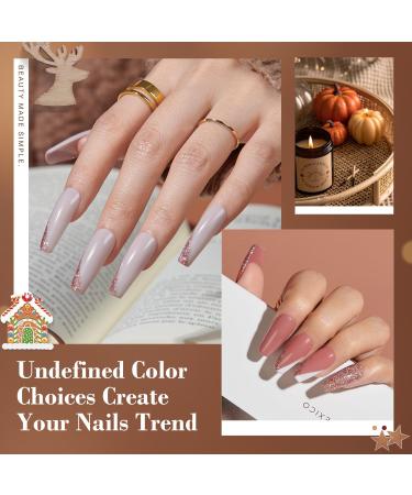 AZUREBEAUTY 30Pcs Dip Powder Nail Kit - 8 Fall Winter Colors Nail Sticks Base/Top Coat & Activator for Salon Quality French Manicure - Buy Online on GoSupps.com