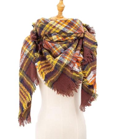 HANXIULIN Women's Autumn Scarf - Warm Black Triangular Scarf with Buttons | Multi-Purpose Retro Design for Women - International Shipping Available - Buy Online on GoSupps.com