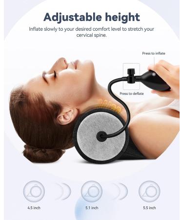 Height Adjustable Neck Stretcher & Shoulder Relaxer - Portable Cervical Traction Device for TMJ Pain Relief - Grey - Buy Online on GoSupps.com