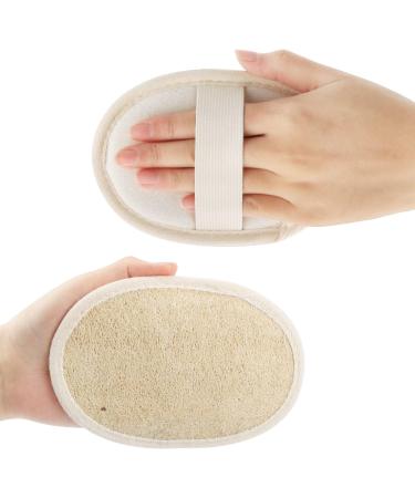 Exfoliating Loofah Sponge Pads - Set of 4 | Natural Body Scrubber for Shower Massage | Men and Women | Spa Bath Brush - Buy Online on GoSupps.com