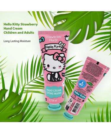 Hello Kitty Strawberry Hand Cream - for Children and Adults - Quick Absorbing - Moisturising Hand Care - Child-friendly - Nourishing Hand Cream - Long Lasting Moisture - Buy Online on GoSupps.com