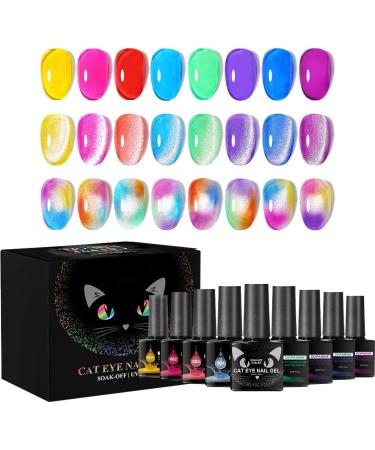 Gel Polish Set Colorful Gel Polish Fashionable Nail Polish Glittery Gel Polish Neon Nail Polish Professional Nail Polish Perfect and Suitable for Women and Girls