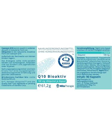 Q10 Bioactive 100 mg Ubiquinol Capsules | 90 Vegetarian Capsules | Premium Coenzyme Q10 for Optimal Health - Buy Online on GoSupps.com