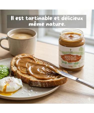 Cibo Ghee au Miso Bio 500g Beurre Clarifi Italien et P te de Miso Japonaise Go t Umami Intense Sans Lactose Keto & Paleo Id al pour Cuisine Sal e Sauces et Viandes Miso 500gr - Buy Online on GoSupps.com