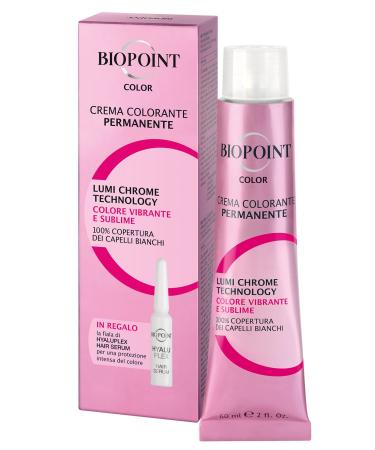Biopoint Color Permanent Hair Color with Hyaluplex Serum Ampoule hair color with hyaluronic acid nourishes moisturizes and gives a brilliant and intense color 60 ml