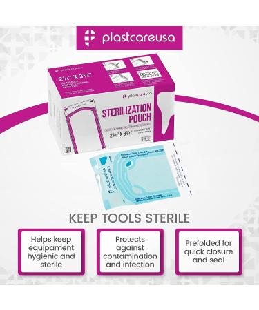 200 Self-Sealing Sterilization Autoclave Pouch Bags with Indicators - 2.25 x 2.75 Inch - 1 Box - Buy Online on GoSupps.com