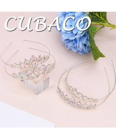 4pcs AB Rhinestone Silver Princess Crowns Set for Girls - Small Tiara for Birthday, Halloween & Christmas - Buy Online on GoSupps.com