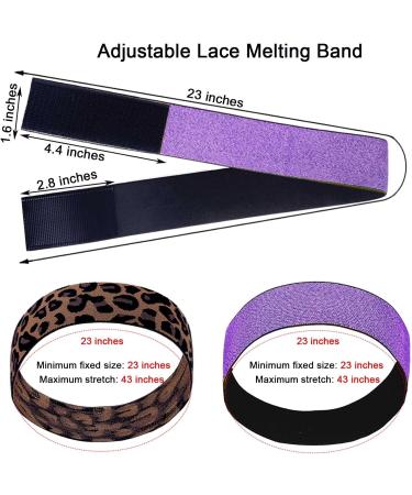 2PCS Elastic Bands for Wig - Purple Lace Melting & Edge Wrap Bands - Buy Online on GoSupps.com