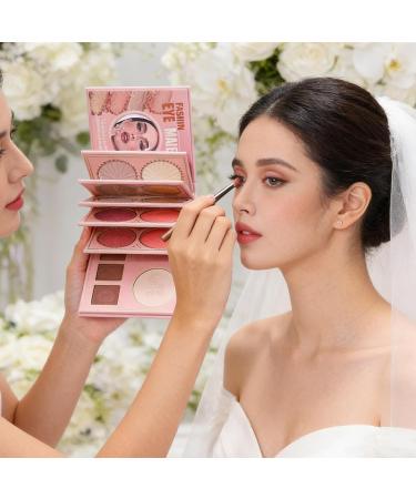 Eyeshadow Palette Eye Shadow Kit | Matte Shimmer Long Lasting Powder Makeup Book With Lip Color Professional Eye Shadow Kit For Women Girls Birthday Valentines Wedding Dating Travel Party Stage - Buy Online on GoSupps.com