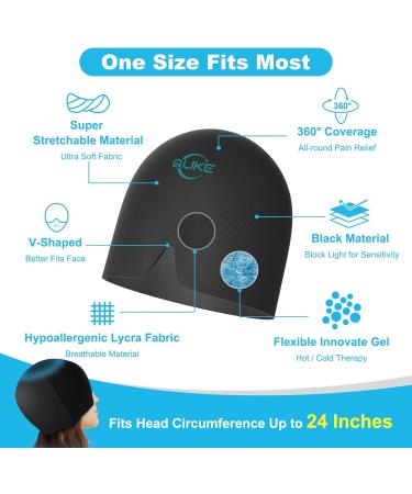 Qlike Cooling Cap for Migraine Relief | Stretchy Gel Pads Cold Warm Compress for Headaches & Swollen Eyes - Buy Online on GoSupps.com