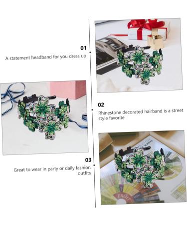 PLAFOPE Headband Headpiece Black Accessories for Women Flapper Hairband Halloween Hair Accessories Scrunchies Crystal Hairband Flapper Rhinestone Hairband Miss Leather Leaf Flowers - Buy Online on GoSupps.com